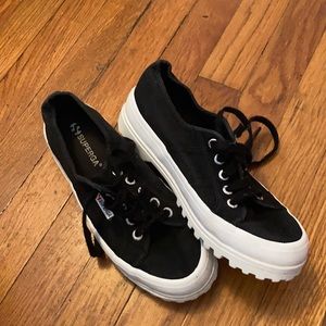Chunky Black Cotu 2555 Lug Sole Sneakers 37